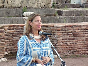 The exhibition's curator Iris Kritikou