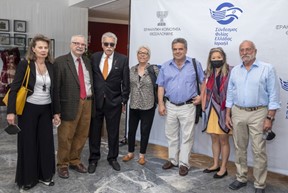 Eva Apostolidou of the Art Forum Gallery, the Prof. of the Aristotle University of Thessaloniki Xenis Sachinis, the President of the Jewish Community of Thessaloniki David Saltiel, the Gen. Secretary of the George Zongolopoulos Foundation Yvonne Theodoridis, the Founder and Art Director of the Art Thessaloniki Pantelis Tsatsis, the Consul General of the U.S.A. in Thessaloniki Mrs. Elizabeth K. Lee and the President of the George Zongolopoulos Foundation Mr. Nicos Theodoridis.